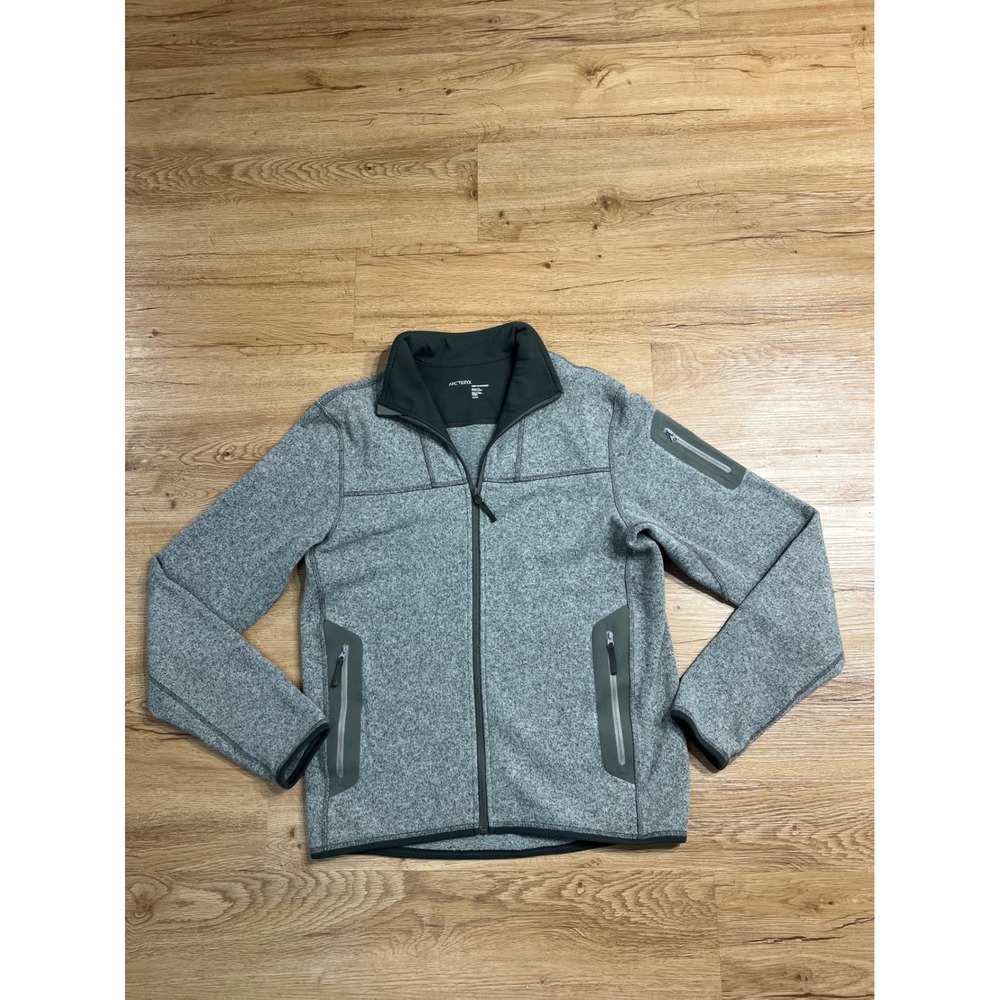 Arc'teryx Covert Cardigan Men's M Gray Full Zip Fleece Jacket Sweater Outdoor